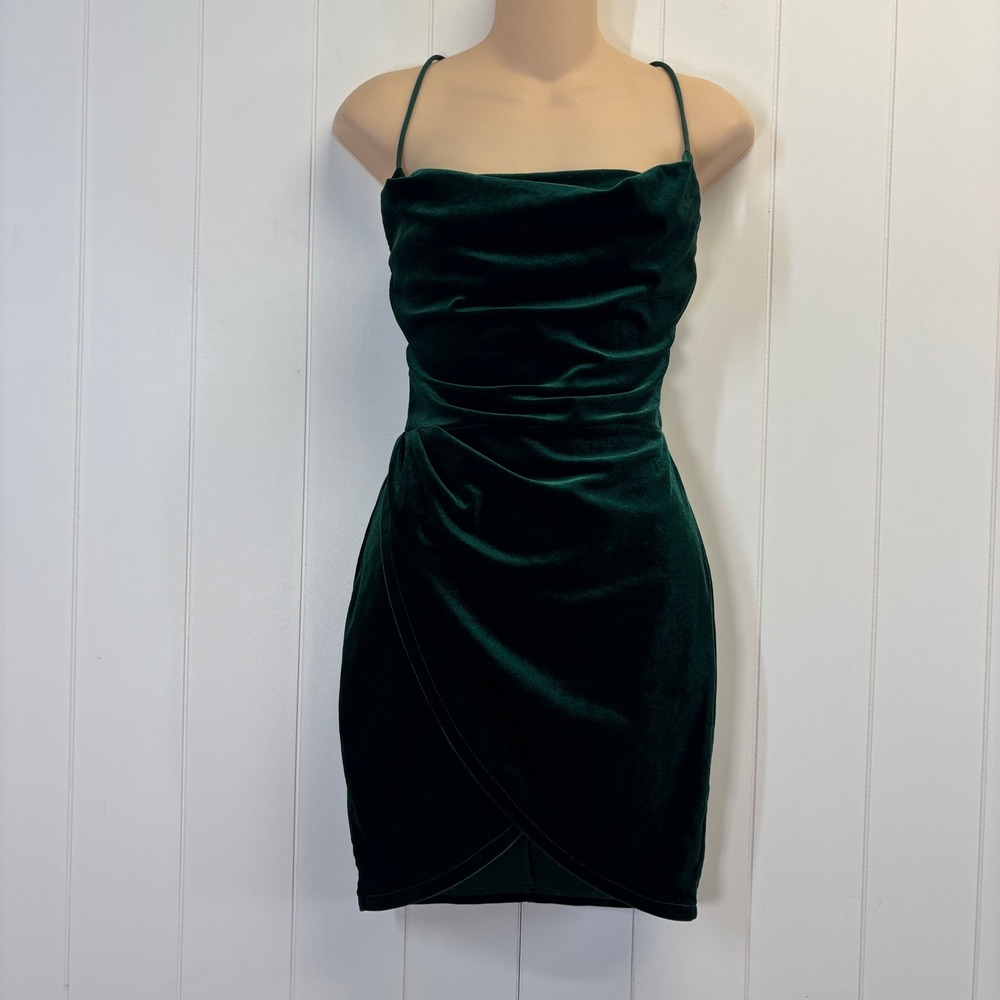 Lucy in the Sky Y2K Clubwear Velvet Mini Dress Women Size S Slinky Summer Nights